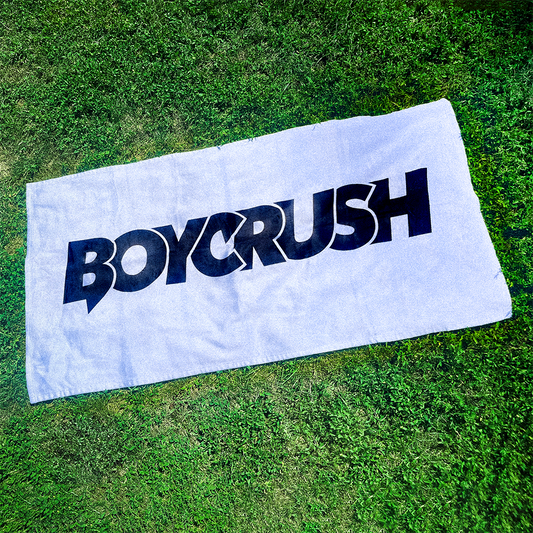 BOYCRUSH WHITE BEACH TOWEL
